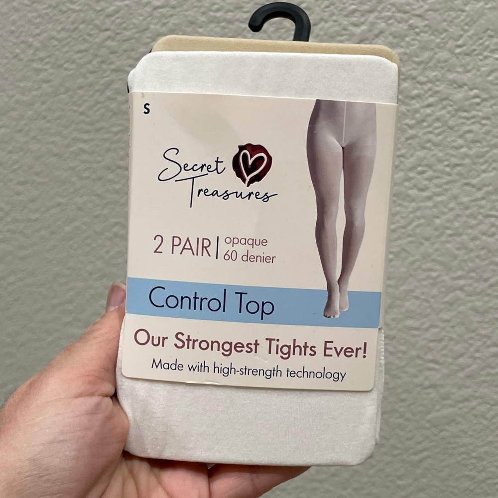 Secret Treasures Control Top Opaque Tights Small